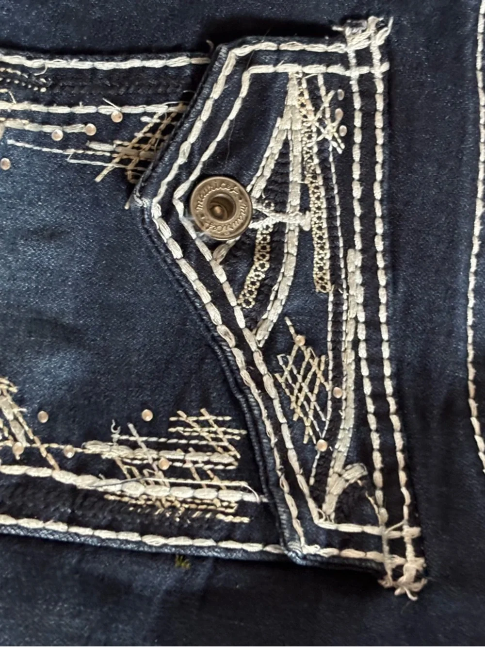 Maurices Dark Wash Bootcut Jeans with Embroidered Pockets - Picture 3 of 8